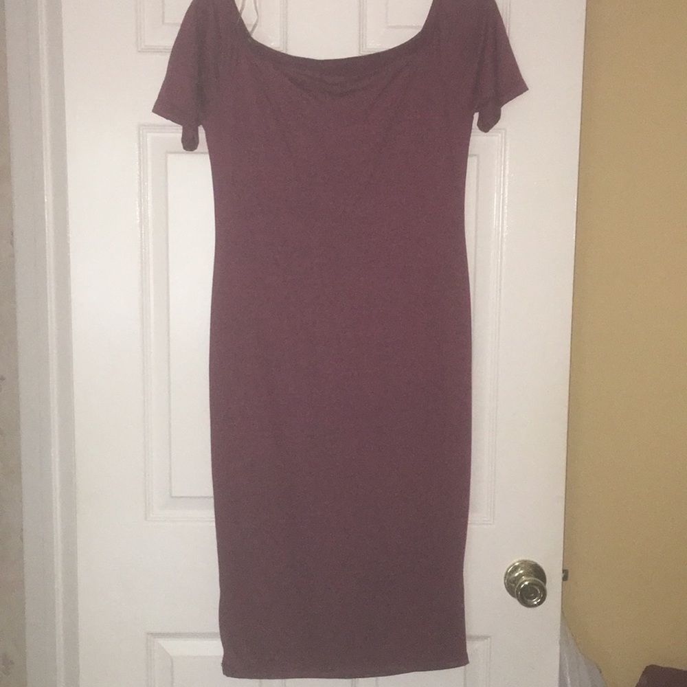 Burgundy dress!